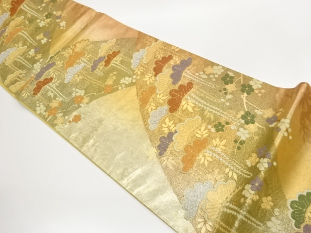 JAPANESE KIMONO / PINE / BAMBOO / PLUM / WOVEN WISTERIA PATTERN FUKURO